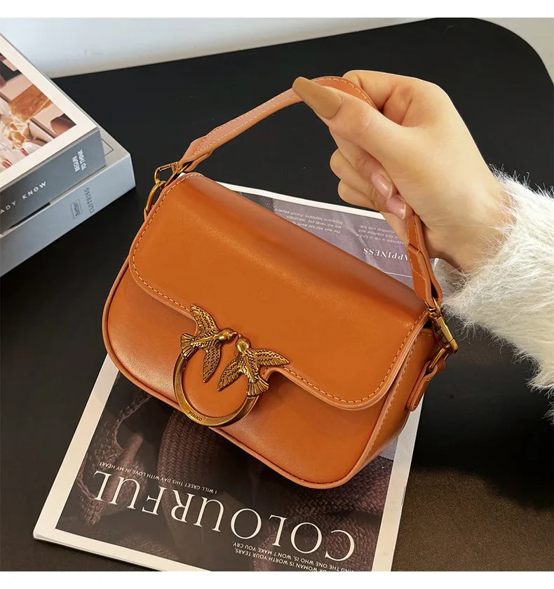 Women's Handbag Swallow Bag Fashion Designer High-end Fashion Versatile Shoulder Messenger Bag Small Square Bag