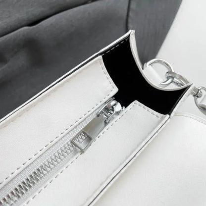 Vintage Women Black Chic Crossbody Bag Luxury Designer Small Shoulder Bags Fashion Red Purse Cute Pu Leather Handbag Sac A Main