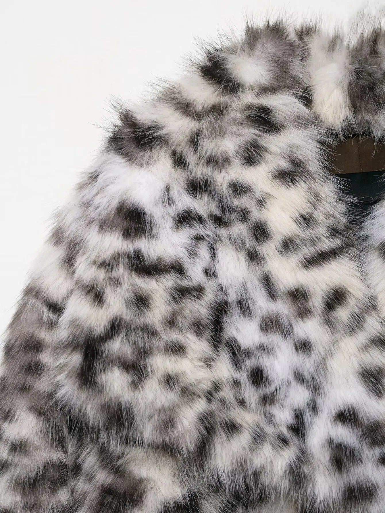 HH Woman's Fashion Coats Print Turn-Down Collar Long Sleeves Pockets Single-Breasted Female Winter Elegant Warm Jackets