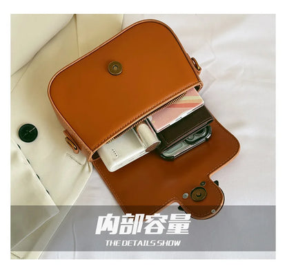 Handbag, A Must-enter for Experts New High-end Fashion Versatile Oblique Span Bag, Fashionable Retro High-texture