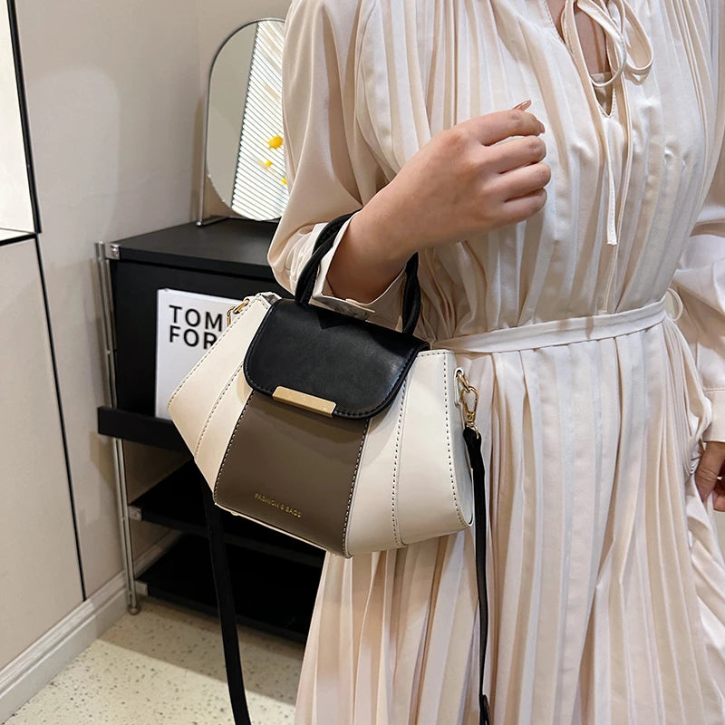 High Quality Soft Leather Handbag Women Luxury Purses Female Bag Designer Patchwork Ladies Shoulder Crossbody Bag Sac A Main New