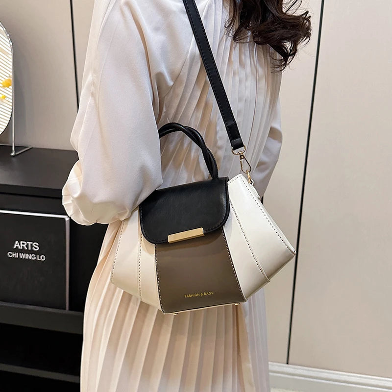 High Quality Soft Leather Handbag Women Luxury Purses Female Bag Designer Patchwork Ladies Shoulder Crossbody Bag Sac A Main New