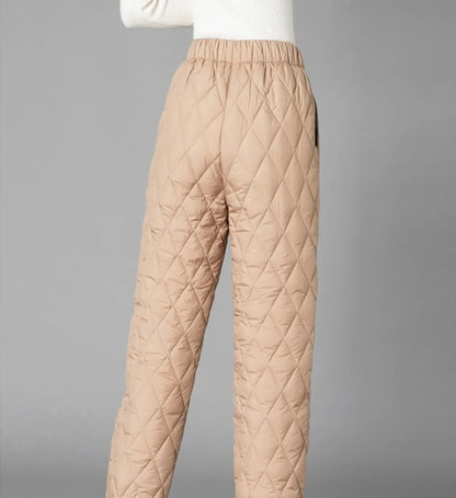 Winter Women Down Cotton Pants Thicked Thermal Quilted Cotton Trousers Middle Aged Elderly Mama Warm Sweatpants Women Clothes