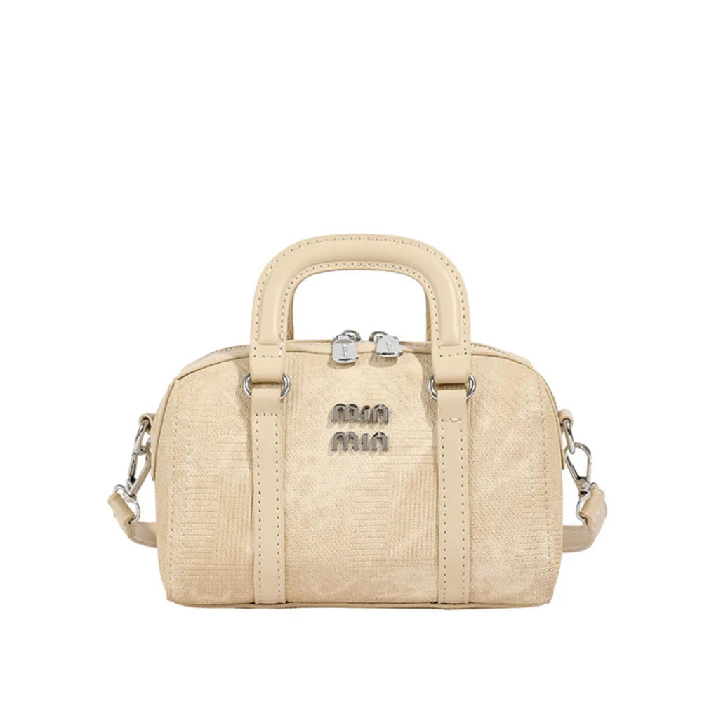 Fashion New Boston Denim HandBag For Women Single Shoulder Crossbody Barrel Satchel Handle Shoulder Bags