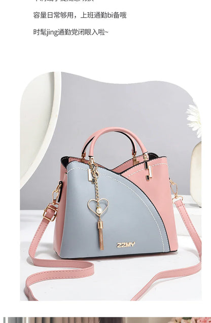 Elegant Handbag for Women Luxury Designer Top-Handle Bags High Quality Pu Leather Ladies Shoulder Crossbody Bag Casual Tote Sac