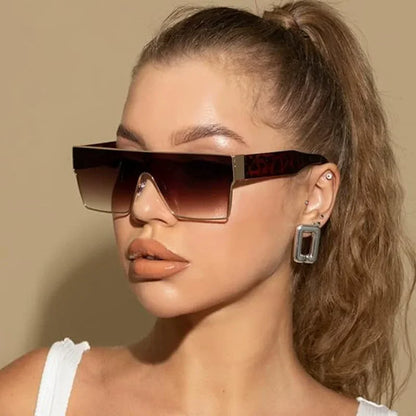 Square Sunglasses Women Men Fashion Trendy Luxury Brand Design One Piece Decoration Sun Glasses Outdoors Travel Driving UV400