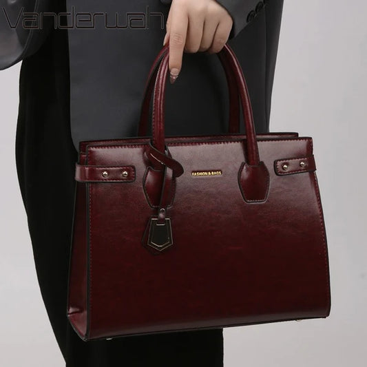 Genuine Handbags for Women 2025 New Luxury Ladies Hand Bags Female Leather Shoulder Top-Handle Crossbody Bags Casual Tote Sac