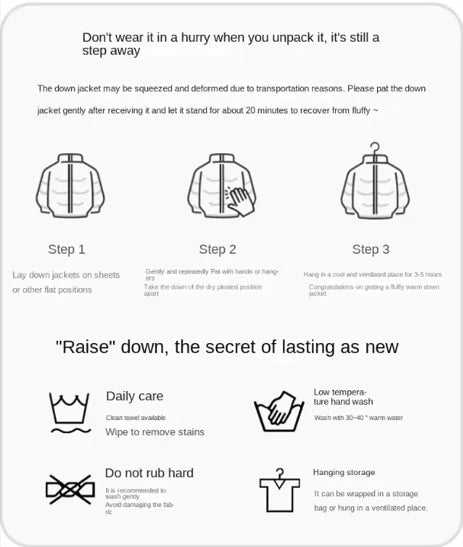 Winter Clothes for Women Fashion Color Collision Thickened Warm Puffer Jacket Casual Loose Hooded White Duck Down Jacket