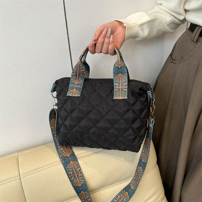 Large Tote Handbags for Women Luxury Design Shoulder Crossbody Bags Designer Brand Quilted Padded Casual Bag for Women