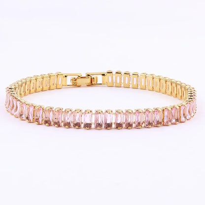 18K Gold Plated Geometric Zircon Bracelet