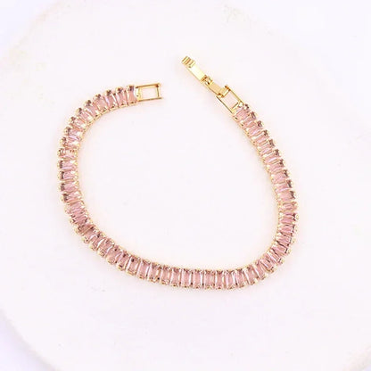 18K Gold Plated Geometric Zircon Bracelet