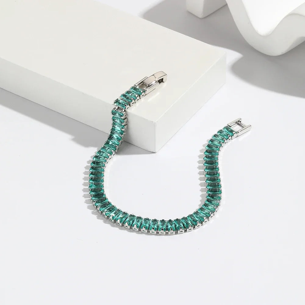 18K Gold Plated Geometric Zircon Bracelet