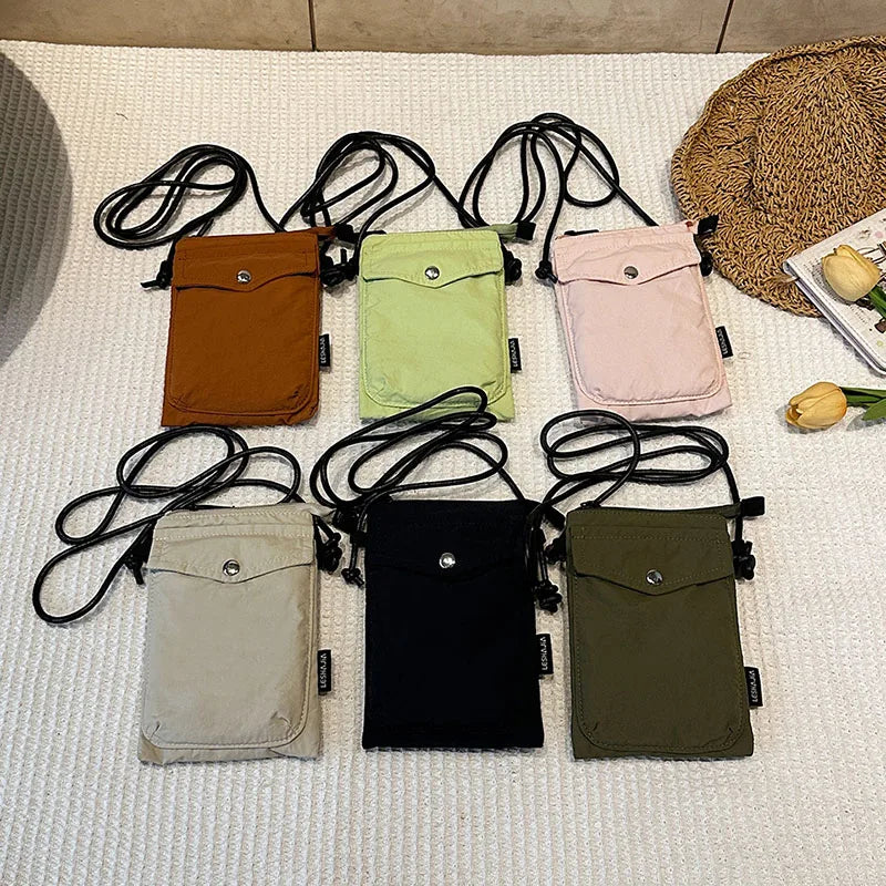 Street Washed Nylon Crossbody Bag For Women Fashion Phone Messenger Bag Female Purses Designer Shoulder Bags