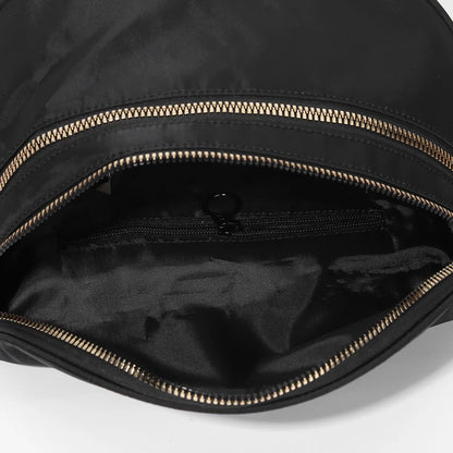 Bum Bags for Women Nylon Crossbody Bag Solid Spacious Fanny Packs with Adjustable Strap Trendy Solid Color Shoulder Bag