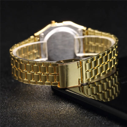 Gold Silver Stainless Steel Business Watch