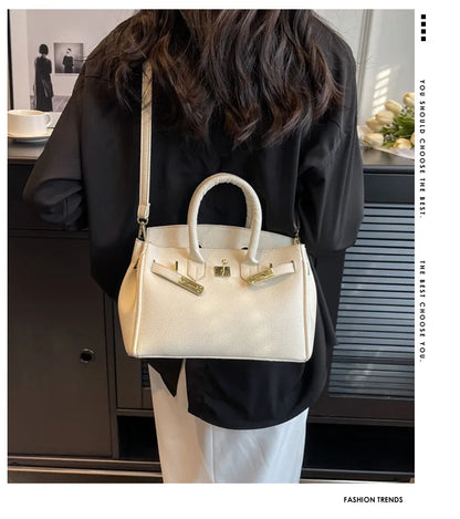 Fashionable Handbag for Women - Subtle, Minimalist, Chic Single Shoulder Bag with Large Capacity, Quality Commuter Crossbody Bag