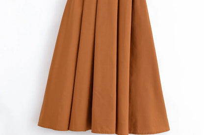 HH Woman Dresses Solid Turn-Down Collar Short Sleeve Pockets Bow Lace-Up Single-Breasted Female Fashion Long Dress 7 Color