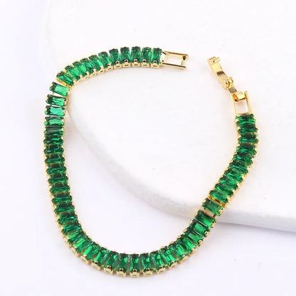 18K Gold Plated Geometric Zircon Bracelet