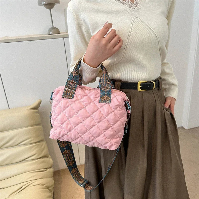 Large Tote Handbags for Women Luxury Design Shoulder Crossbody Bags Designer Brand Quilted Padded Casual Bag for Women