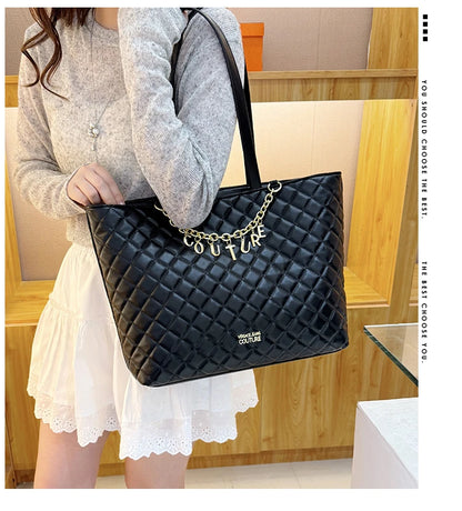 Women's Classic Leather Luxury Shoulder Handbag Elegant Designer Crossbody Tote Bag For Everyday Fashion