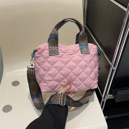Large Tote Handbags for Women Luxury Design Shoulder Crossbody Bags Designer Brand Quilted Padded Casual Bag for Women