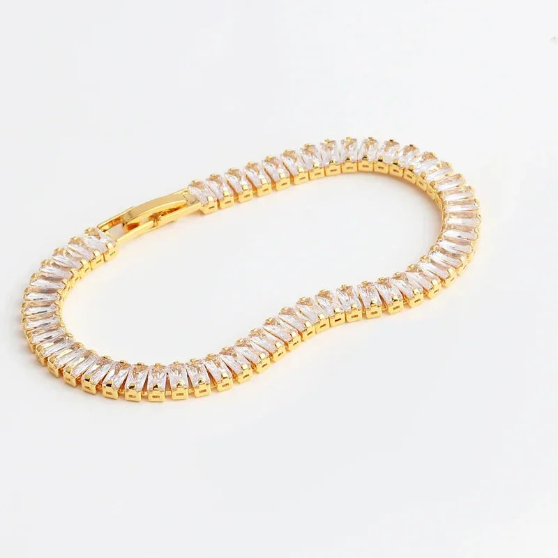 18K Gold Plated Geometric Zircon Bracelet