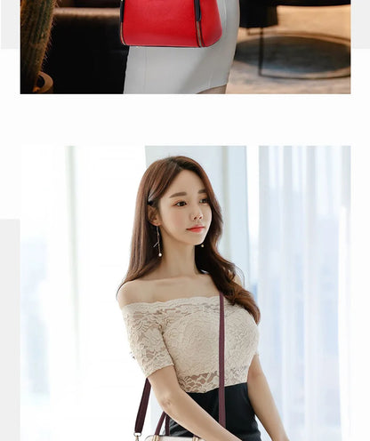 Women's Bags 2025 New Fashion Color Hit Handbag European and American Shoulder Crossbody Simple Elegant Office Wallet