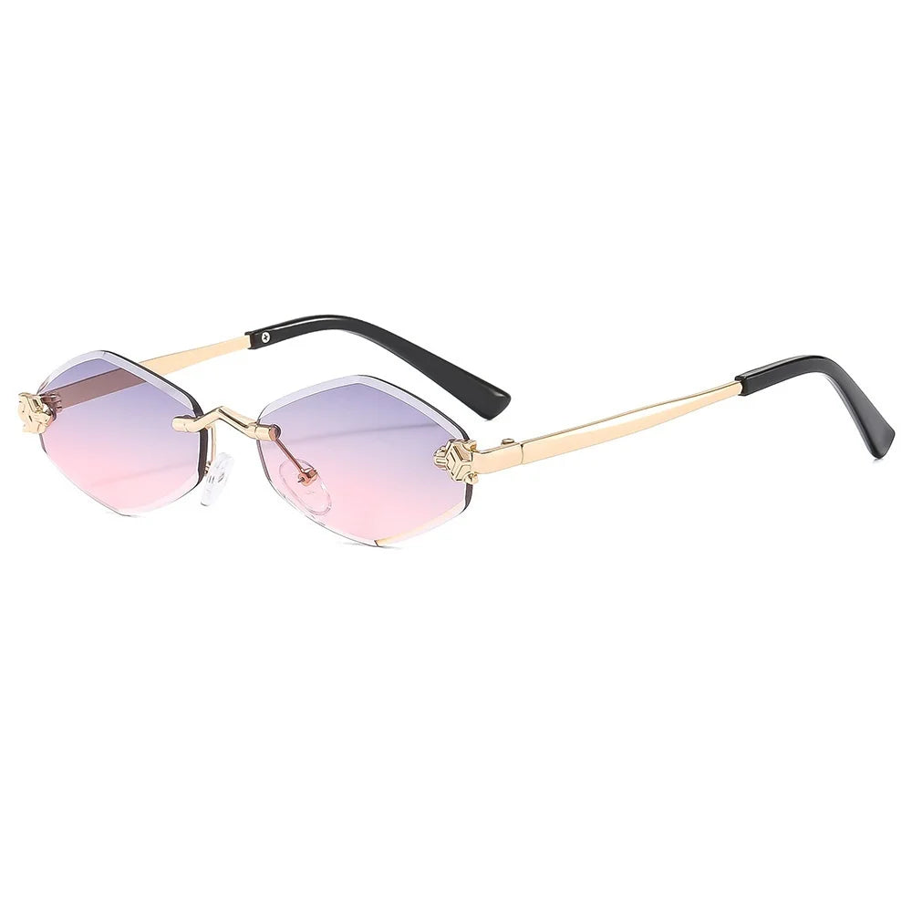 Rimless Polygonal Fashion Sunglasses