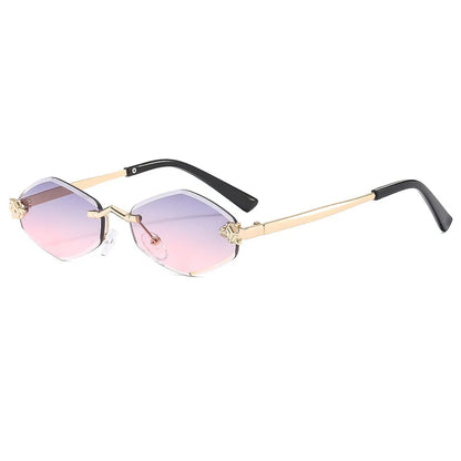 Rimless Polygonal Fashion Sunglasses