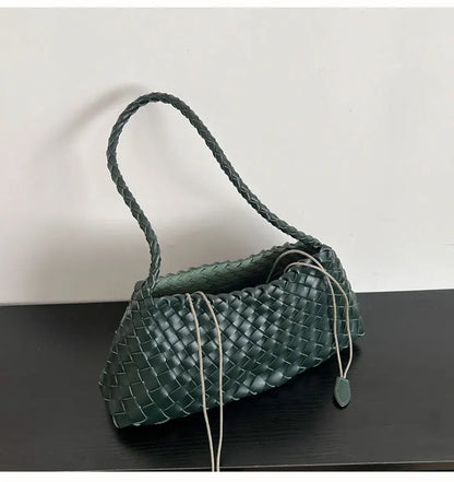 Hand woven armpit bag, women's new high-end and versatile retro handbag, single shoulder mother bag