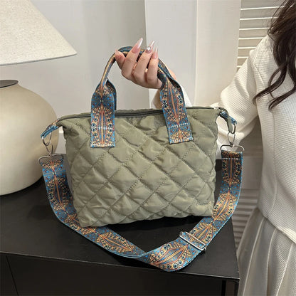 Large Tote Handbags for Women Luxury Design Shoulder Crossbody Bags Designer Brand Quilted Padded Casual Bag for Women