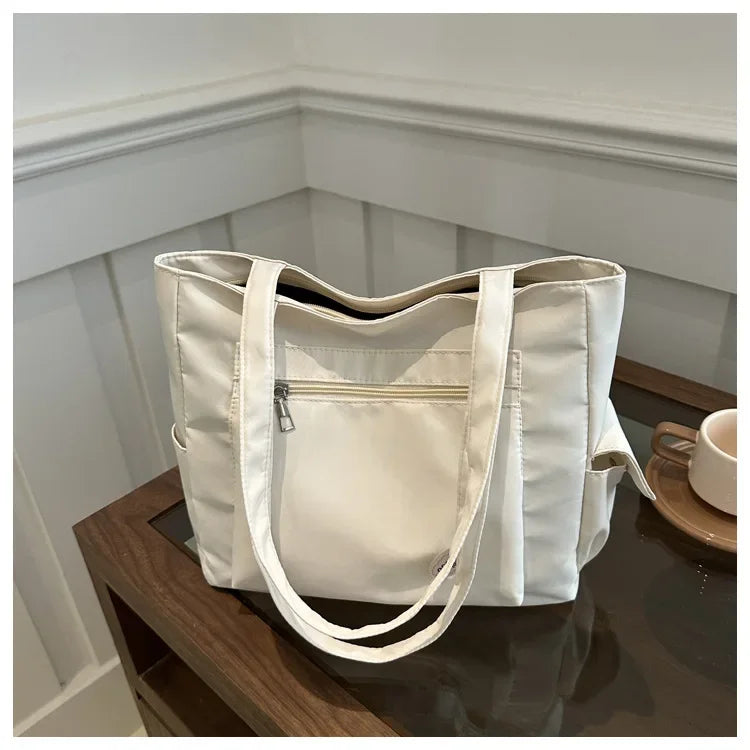 Women's New Canvas Tote Bag - Large-Capacity Versatile Shoulder Handheld for College Classes & Commute