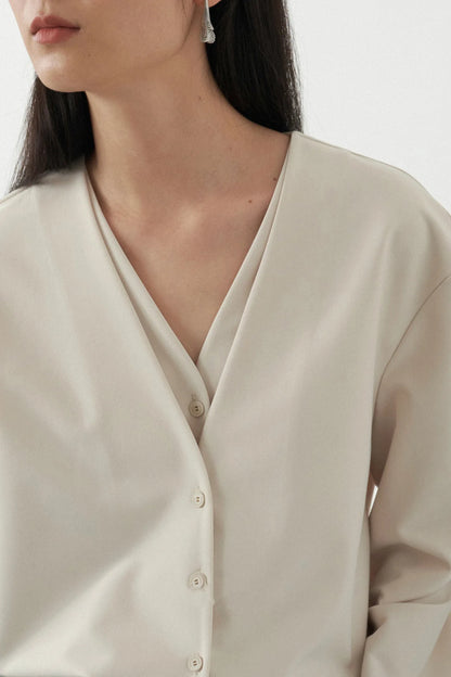 Women Spring White Blouses Fake Two Pieces Design V-Necl Womens Tops And Blouses Fashion Casual Shirt Blusas Roupa Feminina