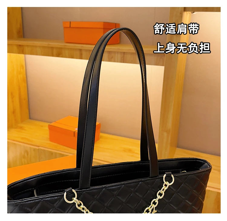 Women's Classic Leather Luxury Shoulder Handbag Elegant Designer Crossbody Tote Bag For Everyday Fashion
