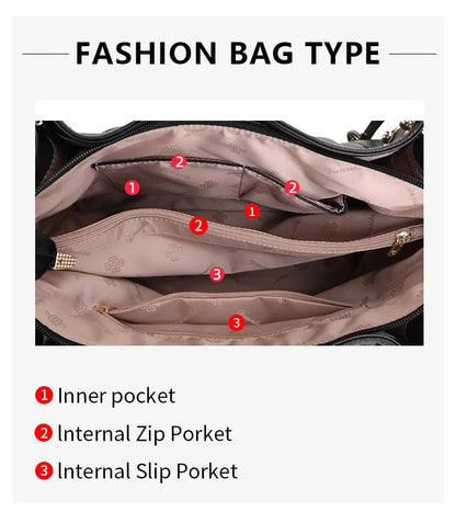 Woman Handbag Flower Print Luxury Cowhide Noble Ladies Shoulder Bag Crossbody Tote Purses Genuine Leather Bag