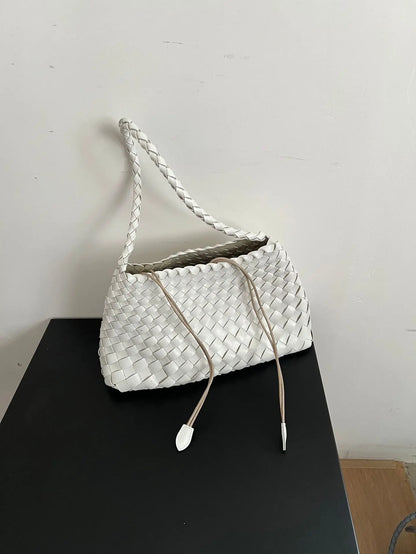 Hand woven armpit bag, women's new high-end and versatile retro handbag, single shoulder mother bag