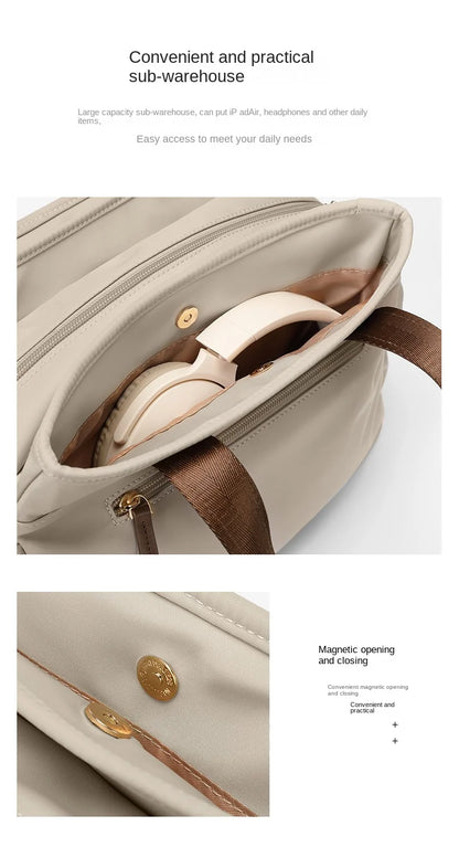 GOLF Women's Handbag Apricot New In Shoulder Bucket Bags for Woman Top Handle Bags Nylon Handbags Ladies Crossbody Fashion 2024