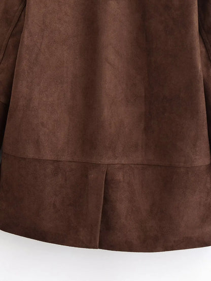 HH Woman's Fashion Coats Solid Turn-Down Collar Long Sleeves Pockets Single Breasted Female Autumn Streetweer Style Jackets