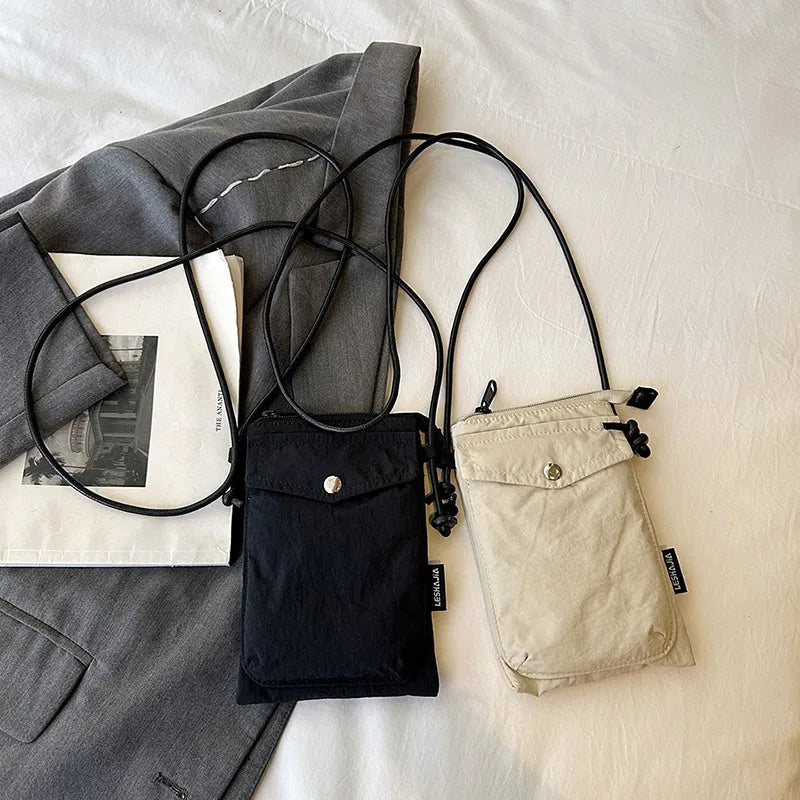 Street Washed Nylon Crossbody Bag For Women Fashion Phone Messenger Bag Female Purses Designer Shoulder Bags