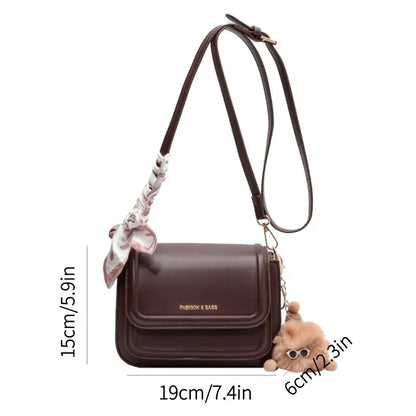 Leather Shoulder Bag Purse for Women - Fashion Crossbody Bags Underarm Bag Small Square Satchel Handbag