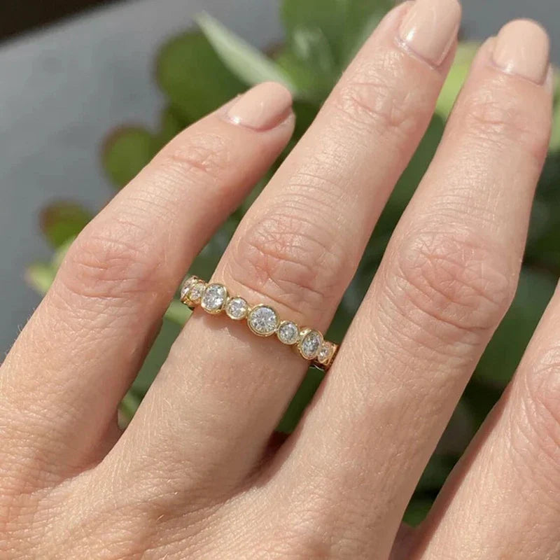 Round Cubic Zirconia Ring for Women