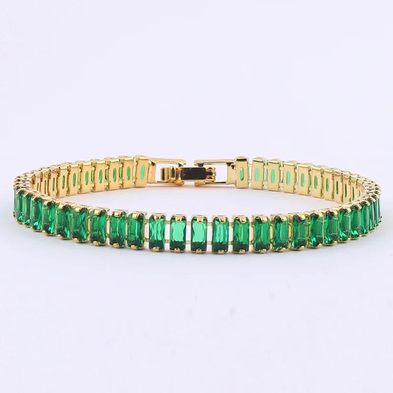 18K Gold Plated Geometric Zircon Bracelet