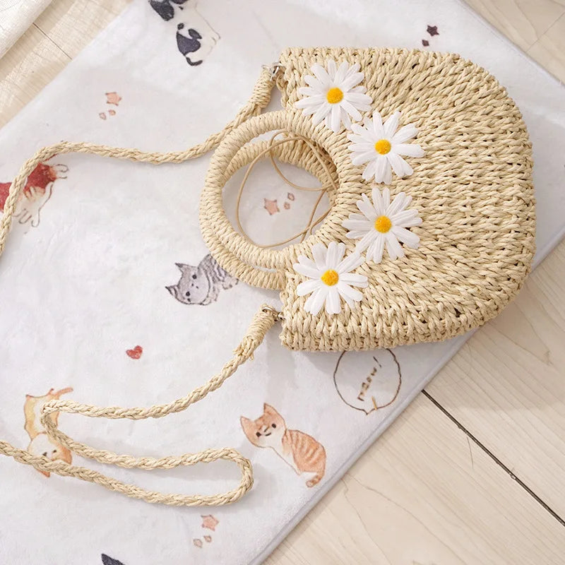 Hand-Woven Straw Beach Bags