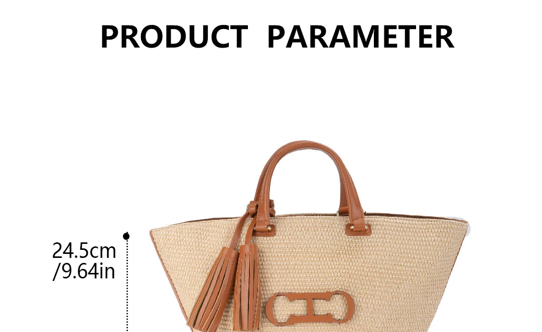 Handheld Fashion Women's Beach Bag Exquisite Designer Large Capacity Luxury Brand New Handmade Style Women's Bucket Bag