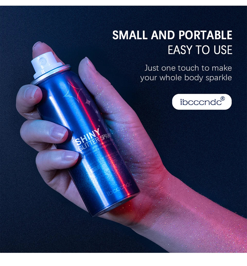 Hair Body Glitter for Body Shimmer Makeups Nightclub Party Body Spray Mist Shine Makeup Beauty Health Glitter Spray Cosmetics