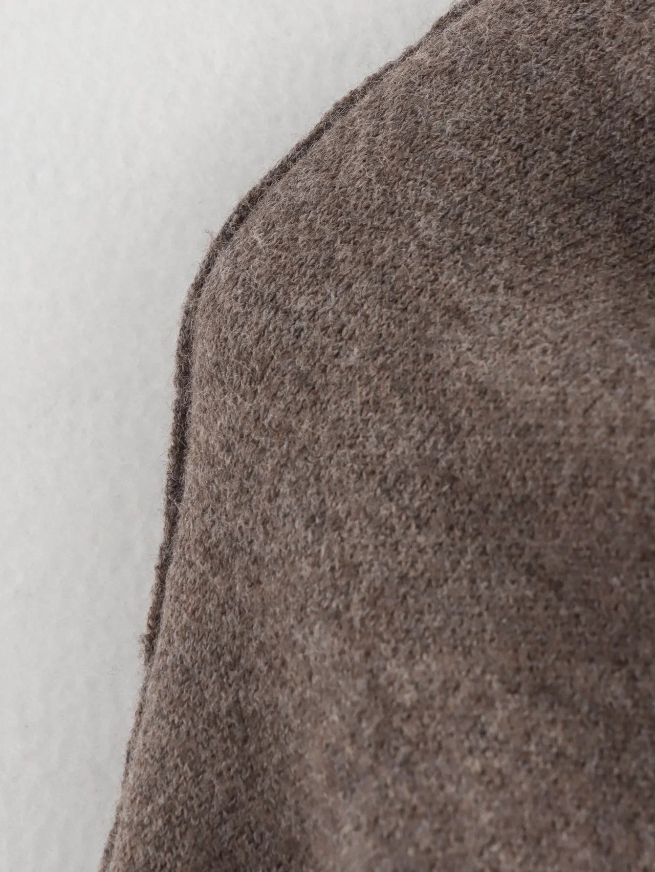 Women's Fashion Fall and Winter Comfortable Casual Commuter Coat Knitted Loose Warm Coat Asymmetric Elegant Split Jacket