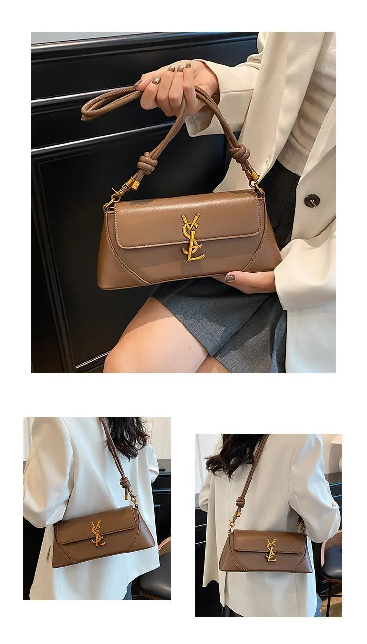 Elegant Crossbody Bag For Women Leather Handbag With Shoulder Strap Classic Design Famous Brand Ladies Accessory