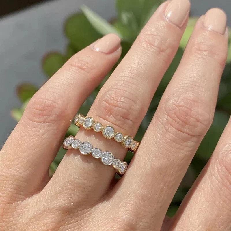 Round Cubic Zirconia Ring for Women