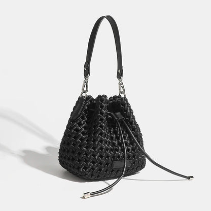 Tote bag woman Bucket bag handbags for women Nylon underarm purse European-style hand-woven bag for women