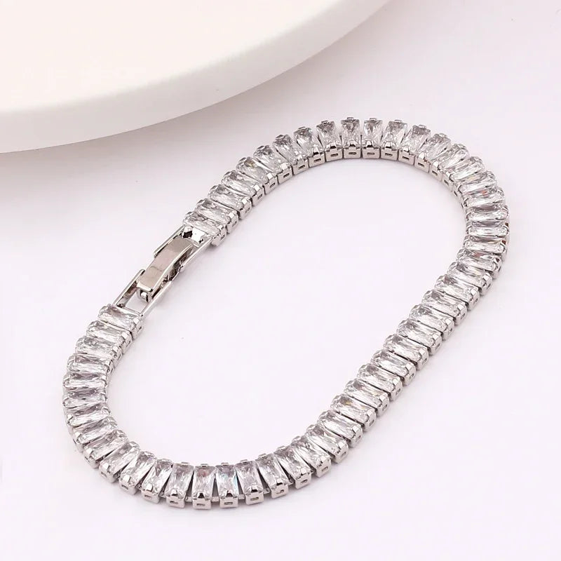 18K Gold Plated Geometric Zircon Bracelet